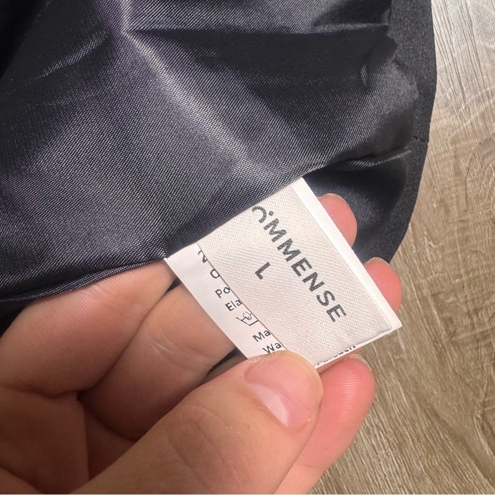 Commense Strapless Solid Black Button Up Suit Top - image 5